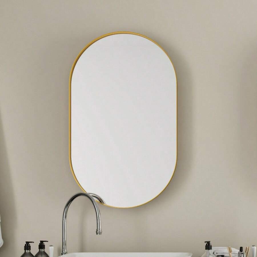 Recessed Metal Framed Medicine With Mirror And Adjustable