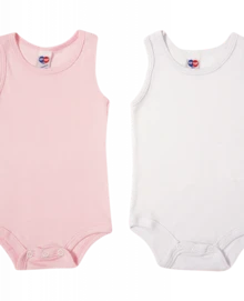 Baby Underwear Kit Bodysuit Sleeveless Tank Top Tip - Màu Hồng baby - Xem 1