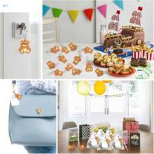 10 件/套、20 件/套、30 件/套卡通钥匙扣 + 感谢卡 + 礼品袋婴儿送礼会礼物