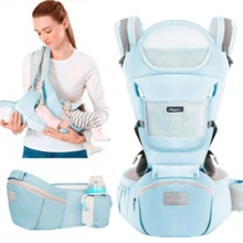 D&L Backpacks Kangaroo Baby Carrier Ergonomic 3-In-1 Carrier - Mint Blue - View 7
