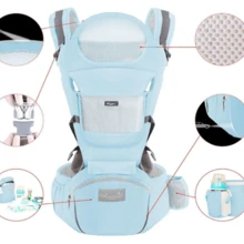 D&L Backpacks Kangaroo Baby Carrier Ergonomic 3-In-1 Carrier - Mint Blue - View 6