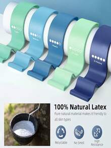 5 Dây kháng lực, Dây tập thể dục cho nam và nữ Dây co giãn cho mông, Dây Flexband Pilates - Nhiều màu - Xem 2