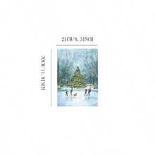 1/3 đồ trang trí Giáng sinh Tranh in Canvas Phong cảnh rừng mùa đông Nghệ thuật treo tường Trang trí Giáng sinh Trang trí ngày lễ Cây thông Noel Không có khung - Nhiều màu - Xem 13