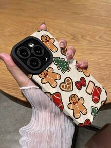 苹果亮片 1 件 PU 皮革圣诞可爱元素图案防摔手机壳兼容 iPhone/手机 - 彩色 - 查看 5