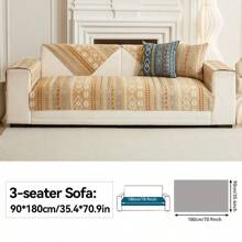 1 件装雪尼尔四季通用防滑沙发垫，适用于客厅、卧室和办公室的 1/2/3/4 座沙发，宠物友好型家具保护垫 - 可机洗和水洗沙发垫 - 卡其色 - 查看 11