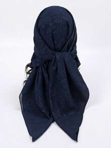 1pc Bandana With Paisley Flower Embossed Chiffon Large Square Scarf, Neck Scarves, Head Wraps - Multicolor - View 14