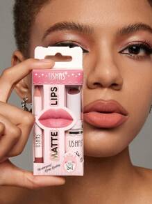 Ushas, 1Set, Long-Lasting Matte Nude Lipsticks With Lip Liner - Waterproof, 12 Shades, Makeup Essentials For Daily Wear, All Skin Types - Long-Lasting, Hydrating, And Nourishing Lip Care For Women - #09 - 查看 4