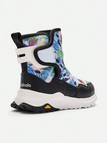 Balabala Girls' High-Top Snow Boots Winter Thermal Lined Anti-Slip Outdoor Shoes