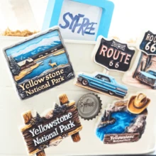 1pc Đồ trang trí nam châm tủ lạnh nhiều màu sắc, Thiết kế các địa danh của Hoa Kỳ như Tuyến đường 66, Công viên quốc gia Yellowstone, Đồ trang trí màu sắc rực rỡ cho nhà bếp Quà tặng tốt nhất - nhiều màu - Xem 4