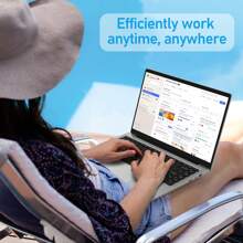 Auusda Laptop A146G With 8GB LPDDR4 256/512GB SSD, Intel Celeron J4125 Up To 2.5GHz, 14.1 Inch 1920 X 1080 IPS, Webcam, Mini HD, USB-A X 2, Micro SD Card Slot, Windows 11 Pro, Expandable Storage