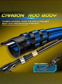 SOUGAYILANG New Carbon-Fiber Telescopic Fishing Rod 1.8M/2.1M/2.4M Spinning/Casting Fishing Rod With EVA Handle Ultralight Fishing Rod For Freshwater Fishing