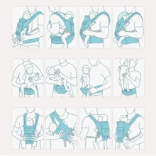 D&L Backpacks Kangaroo Baby Carrier Ergonomic 3-In-1 Carrier - 乾枯玫瑰色 - 查看 4