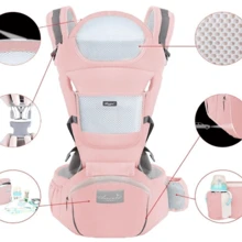 D&L Backpacks Kangaroo Baby Carrier Ergonomic 3-In-1 Carrier - 乾枯玫瑰色 - 查看 2