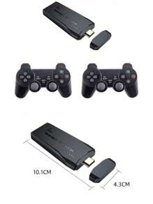 Videogame M8 4K 2.4G Wireless Controller Ps1/Cps/Fc/Gb/Gba 64G - 黑色 - 查看 3