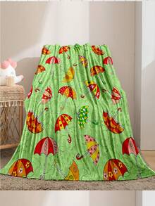 SPC法兰绒小雨伞毯、信封毯、礼品毯、空调被、家居毯、露营毯、午睡毯 - 彩色 - 查看 3