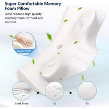 Cervical Neck Pillow For Pain Relief, Adjustable Ergonomic Memory Foam Pillow For Neck And Shoulder Pain Relief, Orthopedic Contour Support Pillows For Side Back &Amp; Stomach Sleepers, White
