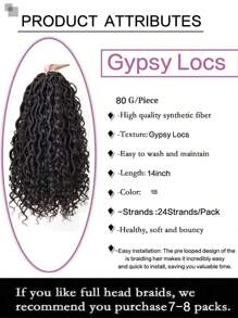 Goddess Locs Crochet Tóc 14 Inch Ginger Faux Locs Crochet Tóc River Locs Crochet Bím Tóc Nối Tóc Pre Looped Soft Locs Crochet Tóc - Nhiều màu - Xem 13