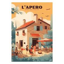 1 件复古法国旅行马赛韦尔东滚球海报和印刷品帆布画墙壁艺术画适用于客厅家居装饰无框架 - 彩色 - 查看 18