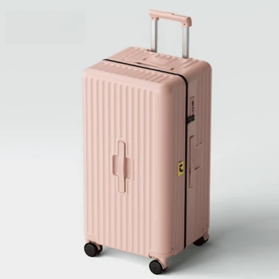 Valise de 20 pouces fonctionnelle, valise portable avec porte-gobelet, valise avec serrure à code, valise de voyage fonctionnelle à roulettes, valise d'embarquement et valise avec porte-gobelet et crochet, valise à roulettes grande capacité avec roulettes pivotantes pour garçons et filles, serrure à code NTAS, valise à roulettes avec serrure à code, choix idéal pour les cadeaux, valise de voyage, valise, bagage de voyage, valise de cabine imperméable, bagage de cabine rose d'été
