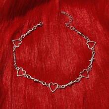 Vòng cổ đinh phong cách Punk Châu Âu, Vòng cổ choker tối giản thời trang Hipster dành cho nam - Bạc - Xem 2