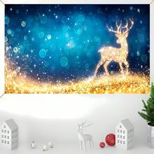 1 件金色箔鹿圣诞主题背景，适合 1 岁生日摄影、摄影工作室道具挂布 - 彩色 - 查看 5