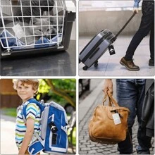 Luggage Tag Identifier Luggage Label Aluminum Steel Cable - Xám - Xem 5