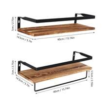 Étagère murale rustique en bois Étagère de cuisine Étagère flottante vintage pour montage mural, étagère murale avec porte-serviettes pour chambre, salon, bureau, salle de bain