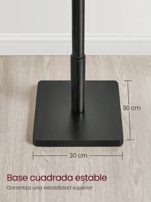 VASAGLE - Perchero para abrigos de madera maciza, árbol no empotrado, 8 ganchos, tinta negra URCR010B01 - Negro - Ver 4