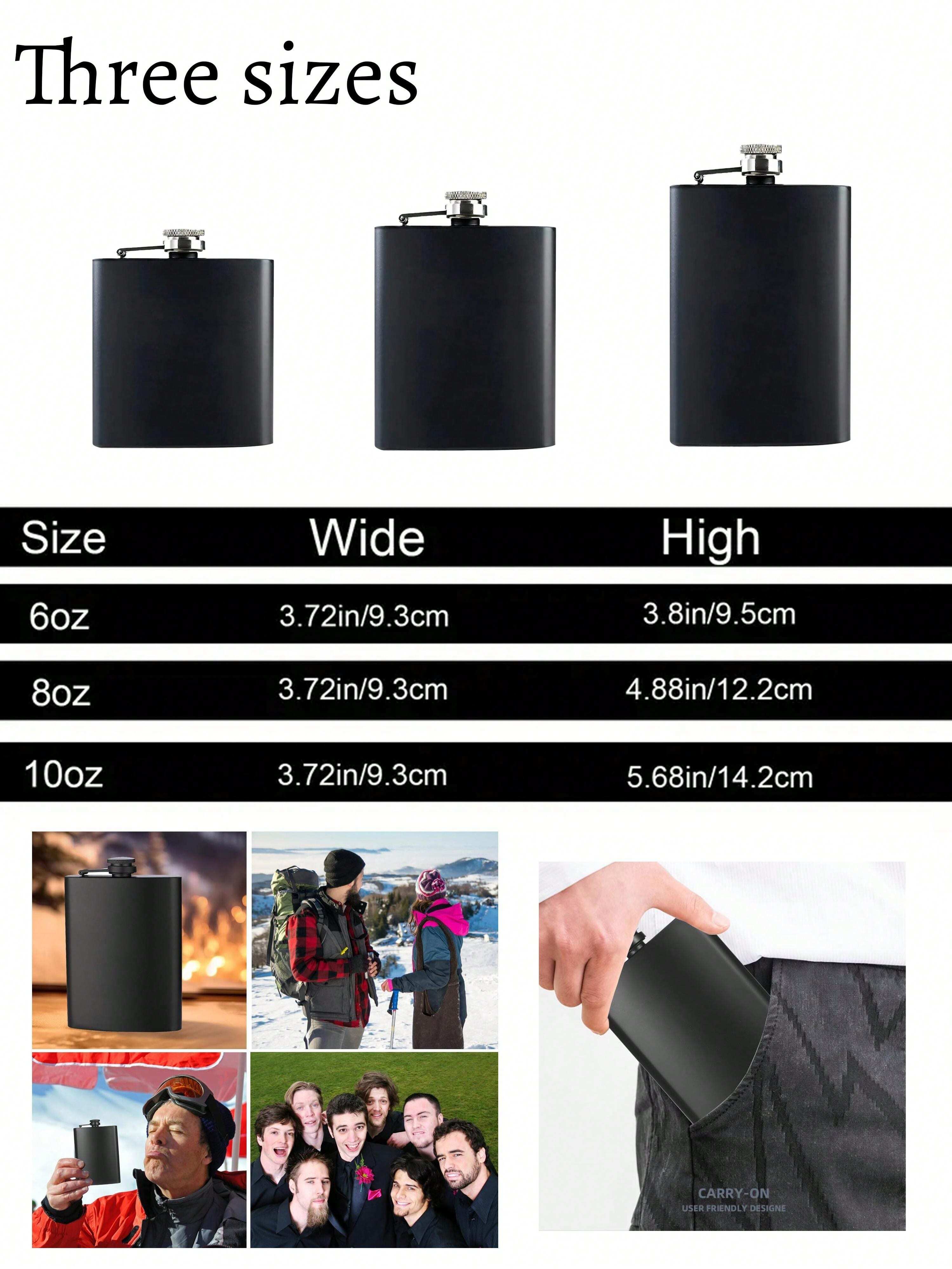 Personalized Alcohol Flask For Liquor Drinking Large Flasks For Man 6oz