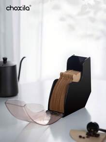 choxila 1pc Coffee Filter Holder, Coffee Filter Storage With Dustproof Cover, Coffee Filter Paper Dispenser Rack, Coffee Filter Box For Coffee Shop, Home, Office, Capacity Of 200pcs Cone Coffee Filters