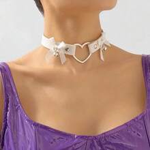 3 chiếc vòng cổ choker hình trái tim dễ thương dành cho phụ nữ, da giả gợi cảm có thể điều chỉnh, quà tặng trang sức thời trang cho các dịp hàng ngày và tiệc tùng, không mạ - phù hợp với mọi mùa - Nhiều màu - Xem 12