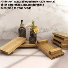 1 Set Wooden Towel Tray, Soap Dish, Sink Countertop Holder, Sponge & Soap Dispenser Organizer, Perfume & Cosmetics Tray, Bathroom Decor & Accessories Christmas Gift