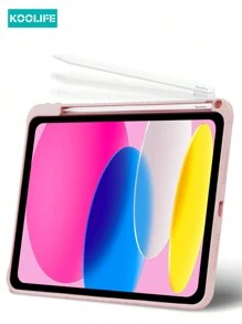1 件 Koolife 透明超薄保护壳带支架，内置笔槽，多功能支架，全身防摔，TPU+PC 材质，兼容 iPad/iPad Pro/Mini/Air/2/5/6 - 粉紅色-支架款 - 查看 5