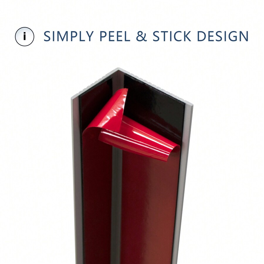 5Piece Aluminum Peel And Stick Stair Nosing Matte Black Staircase Step