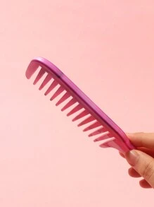 1 件黑色宽齿大梳子，适用于女士发型设计，宽齿梳适用于长发，卷发/直发顺发，沙龙家用发型设计刷，头发按摩器，返校，旅行度假必备品，女士发饰 - 彩色 - 查看 6