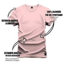 Unisex Printed T-Shirt Comfortable Premium You Th T-Shirt - 淺粉色 - 查看 2
