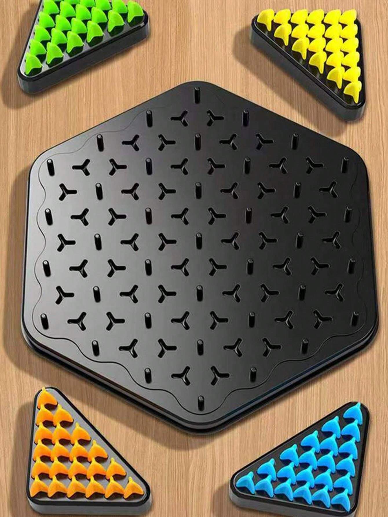 Connected Triangle Board Game, Kids' Interactive Chess Style Logic