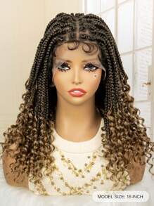Tóc giả ren tổng hợp phía trước, tết xoăn, nhiều màu, dùng để đội hằng ngày/dự tiệc/phụ kiện trang phục lễ hội - Rỉ Nâu - Xem 4