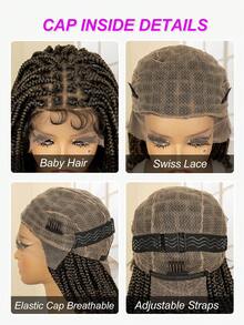 Tóc giả ren tổng hợp phía trước, tết xoăn, nhiều màu, dùng để đội hằng ngày/dự tiệc/phụ kiện trang phục lễ hội - Rỉ Nâu - Xem 8