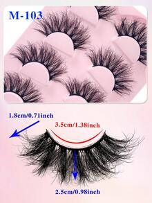 ENCHUW 4 Cặp Lông Mi Giả 25mm Lông Mi Mềm Mịn Lông Mi Dày Ấn Tượng Thích Hợp Cho Trang Điểm Dự Tiệc - Lông mi Criss Cross - Xem 2