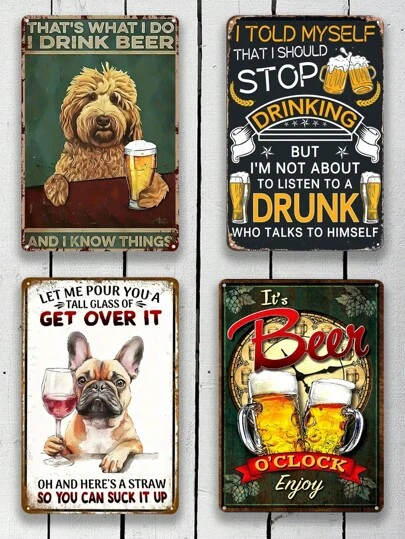 1 件狗啤酒金属标牌，这就是我喝啤酒，我知道的事情，复古农舍金属标牌，有趣的墙壁装饰，房间装饰，家居装饰，餐厅装饰，酒吧装饰，咖啡厅装饰，车库装饰，防水，防尘