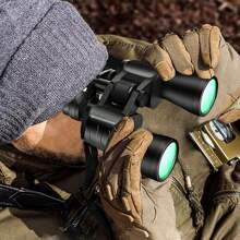 20x50 High Power Binoculars For Adults With Low Light Night Vision, Compact Waterproof Binoculars For Bird Watching Hunting Travel Football Games Stargazing With Carrying Case And Strap - 黑色 - 查看 7