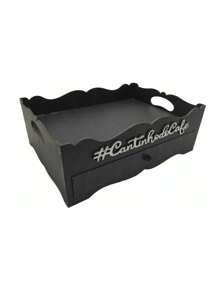Three Hearts Coffee Corner Capsule Holder Tray MDF - Black - View 2