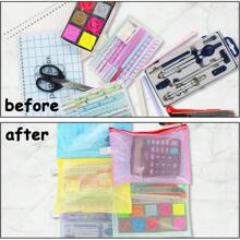 10 PCS A5 Plastic File Zipper Pouch, Waterproof File Zip Bags, PVC Plastic Document Folder, Money Wallets, Storage Bags For School Office Supplies Home School Travel(24x17.5cm, 5 Colors) , Back To School Gifts - Multicolor - View 7