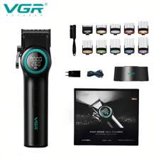 VGR 毛发修剪器 9000RPM 毛发修剪器 无绳专业可充电 21 档速度可调毛发修剪器 阿根廷国家队官方授权经销商 V-001 - 黑色 - 查看 11