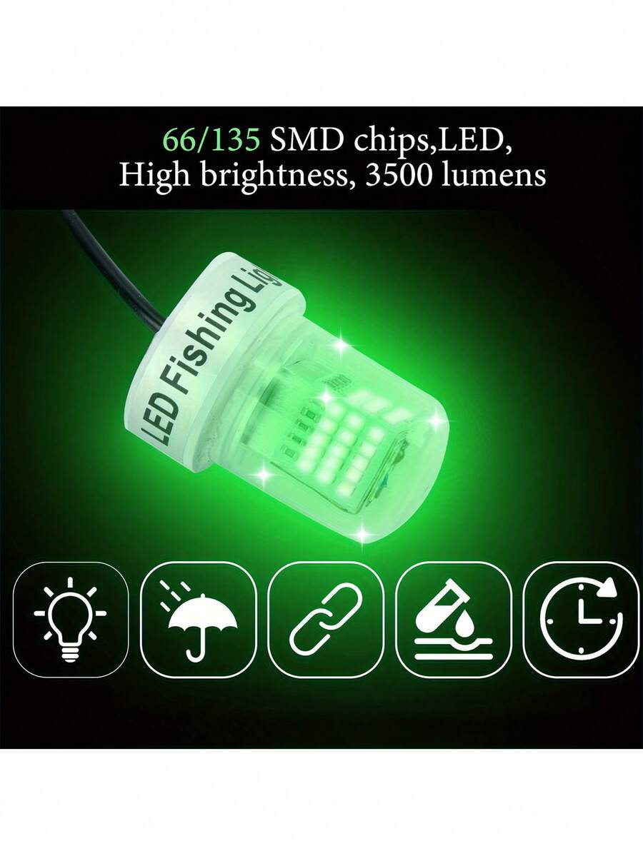 GOTURE Goture 1pc Fishing LED Underwater Fishing Light 5m/16.4ft Main