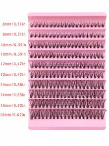 Mi giả tự nhiên 20D cong mềm mại, hỗn hợp 8-16mm, độ dày 0,07mm, cong chữ D, siêu nhẹ 10 hàng 200 cụm, mi chồn chống nước, lông mi giả hiệu ứng 3D thích hợp cho trang điểm nhẹ, trang điểm đậm, đeo hàng ngày, cosplay, dễ mang theo để sử dụng hàng ngày hoặc đi chơi, phù hợp cho mọi dịp - D - Xem 5