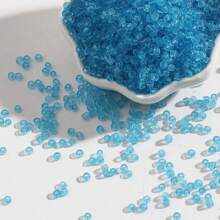 4mm 300pcs Transparent Glass Seed Beads,Small Craft Beads,Small Beads,Pony Beads,Mini Spacer Beads, Loose Beads, Craft Small Glass Beads For For Jewelry Making For DIY Craft
