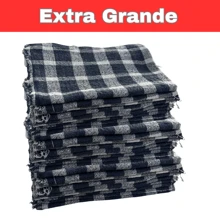 Kit 10 Large Plaid Floor Cloth Double Bag For Cleaning - 棋 - 查看 1