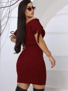01 Beautiful Short Tight Shoulder To Shoulder New Gypsy Elegant Gypsy Plaid - Gỗ đỏ - Xem 4